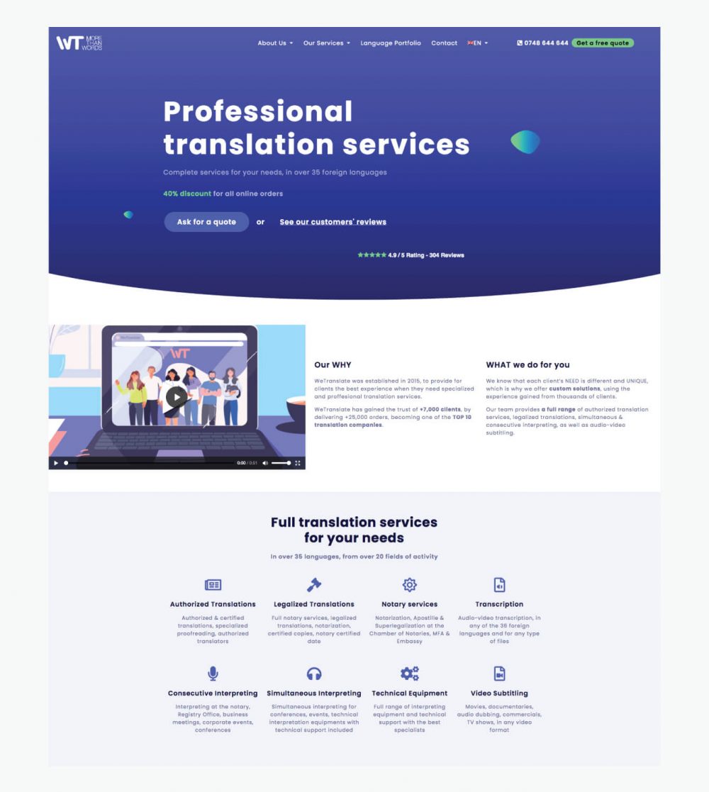 WeTranslate Homepage